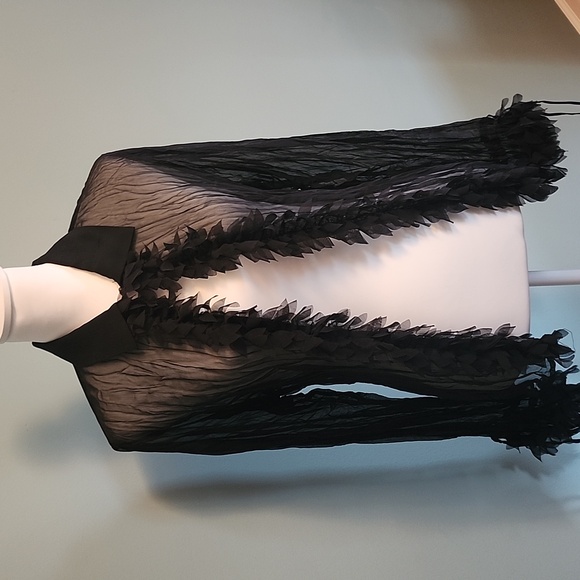 VINTAGE Black Women's Blouse - Picture 2 of 4